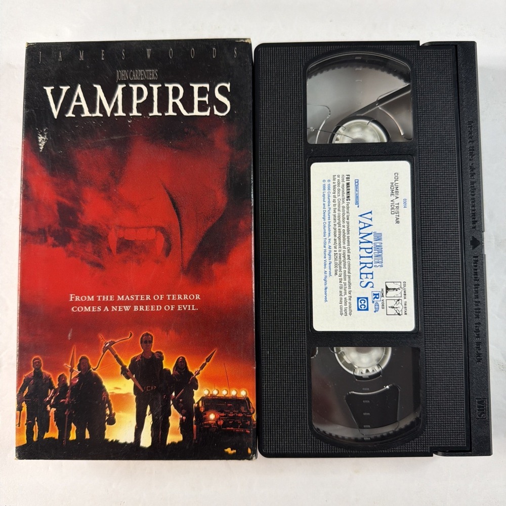 John Carpenter's VAMPIRES Vintage 1999 VHS Video Cassette James Woods